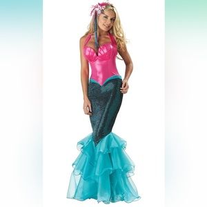 Elite Mermaid Costume and headpiece with separately purchased wig included